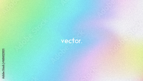 Noise Gradient Background. Abstract Grainy Bg In Pink, Purple And Blue Colors. Iridescent Hologram. Pearlescent Holographic Texture With Rainbow Foil. Old Movie Filter On Pastel Backdrop