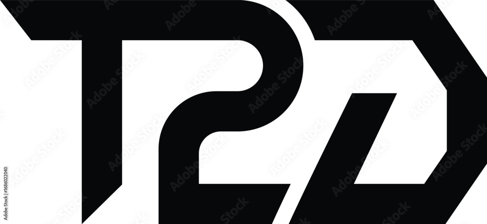 Obraz premium t2d logo design