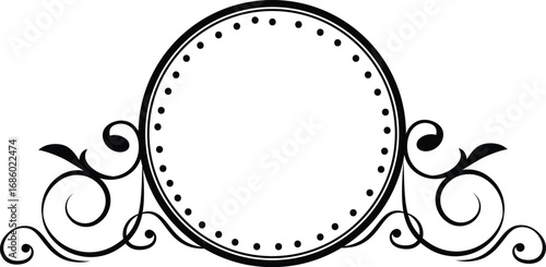vector illustration of an old clock with floral pattern
