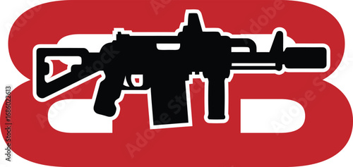 bb vector illustration of a gun