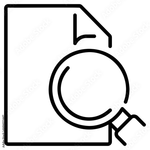Document Search Line Icon