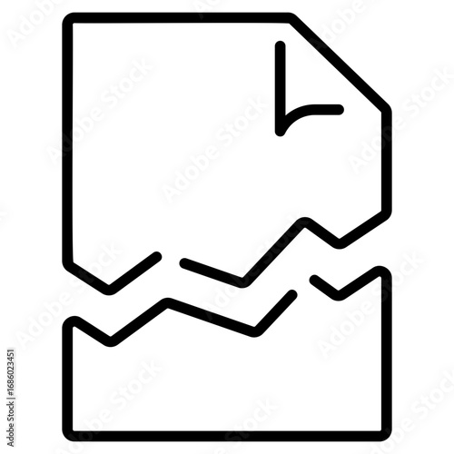 Broken File Line Icon