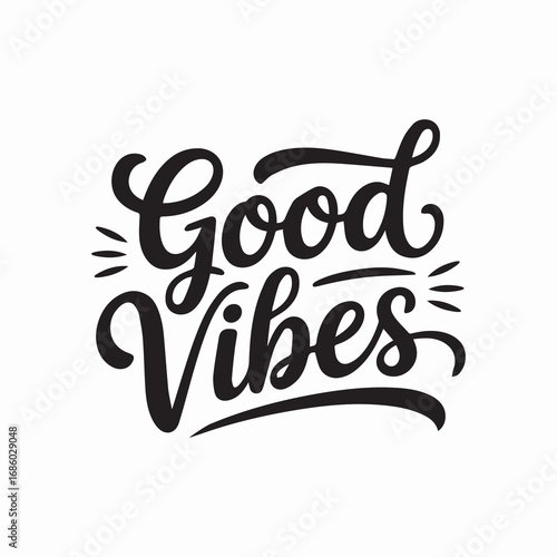 Good Vibes Only Colorful Positive Quote Design