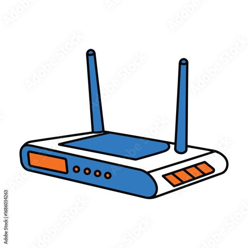 wireless router icon for fast internet connection online