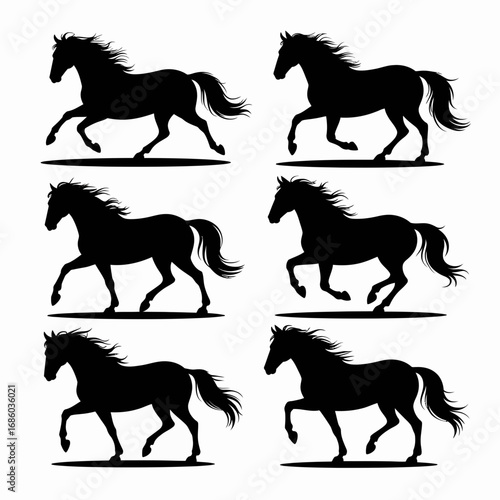 Wild Horse Vector  Minimal Silhouette Animal Design