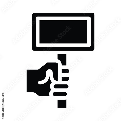  placard glyph icon illustration vector graphic.eps