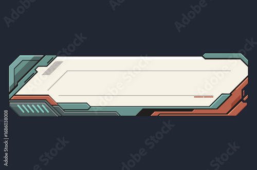abstract flat color futuristic rectangle lower third bar name