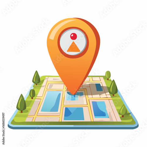 Map Icon with Location Marker Navigate and Explore Destinations with Ease