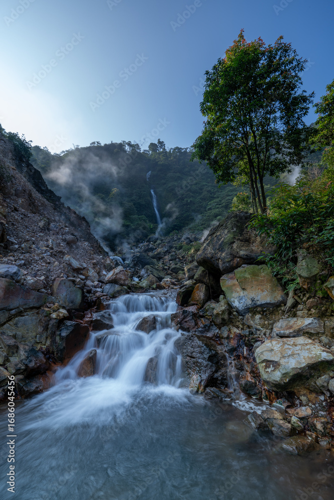 Fototapeta premium Thailand, waterfall, asia, mountains beautiful view, 