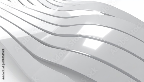 Wallpaper Mural Abstract White Wave Panel with Luminous Edge Torontodigital.ca