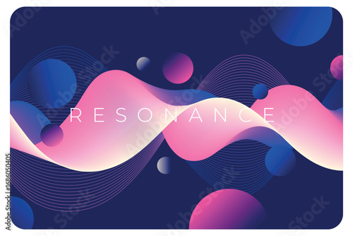 Abstract background of soft resonant wave flow
