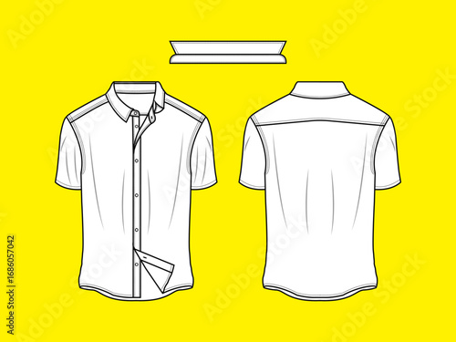 technical drawing hand shirt formal fashion business flat apparel sketch garment template clothing