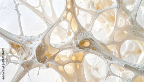 Abstract high magnification microscopic image of bone tissue structure