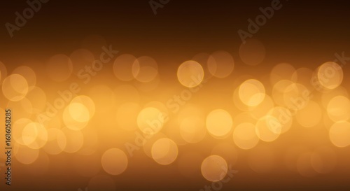 Blurred yellow bokeh lights on a gradient brown background