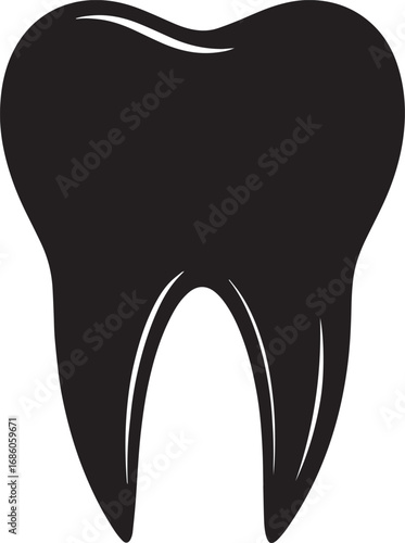  Healthy Tooth Silhouette Vector Illustration