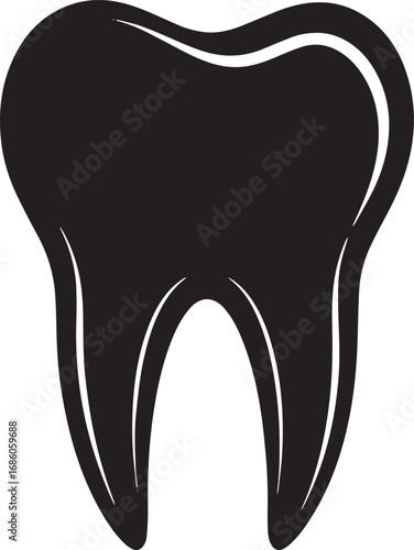  Healthy Tooth Silhouette Vector Illustration
