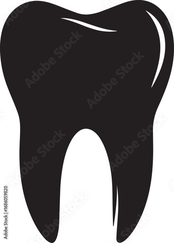  Healthy Tooth Silhouette Vector Illustration