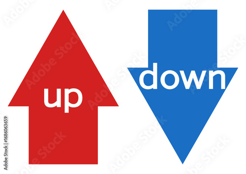  矢印　やじるし　up down カラー