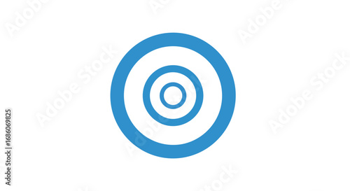 A captivating concentric circles design in a soothing blue hue evokes a sense of depth and precision creating a minimalistic visual point