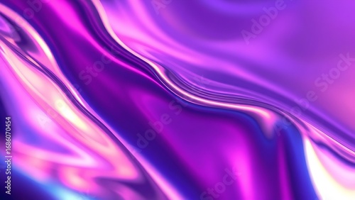 Wallpaper Mural Futuristic liquid metal texture with iridescent reflections, creating an abstract and vibrant effect. Torontodigital.ca