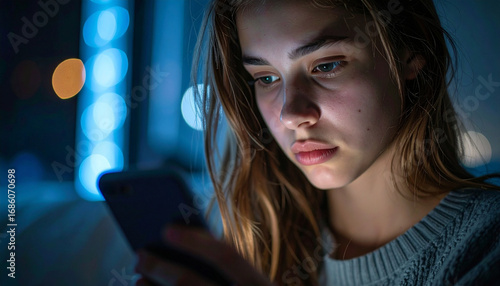 Teen mental health suicide prevention sadness smartphone night Teen mental health and suicide prevention sadness night with