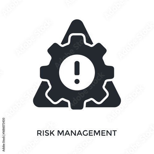 Risk Management Icon Glyph Style. Vector Illustration For Graphic Design