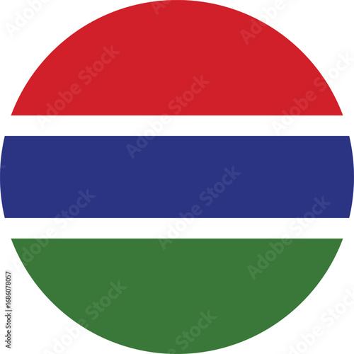 Free Download Gambia Flag circle design. National Emblem and Country Identity Banner of Africa. Vector Illustration  - GFXLoad