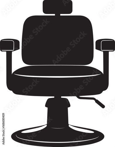  Barber Salon Chair Silhouette Vector Illustration
