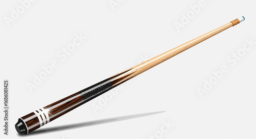 Classic wooden pool cue with detailed grip and sleek design for billiards enthusiasts game equipment