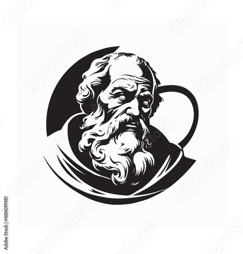 Galileo Galilei Portrait Vector Image Isolated on white background