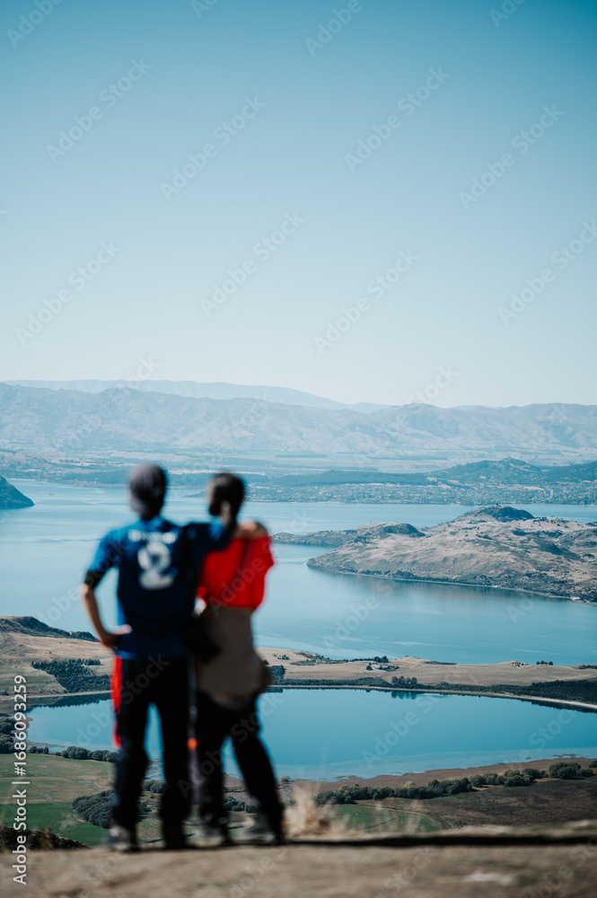 Fototapeta premium Scenic Summit View from Rocky Mountain, Wanaka New Zealand