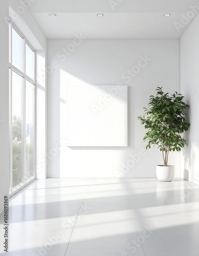 Bright, modern, empty room