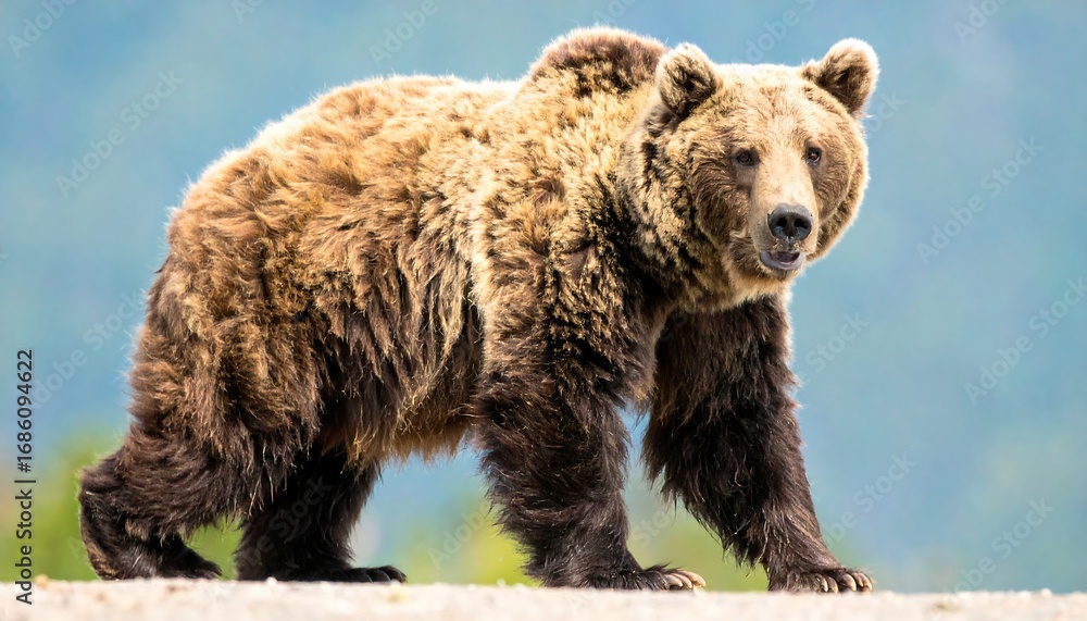 Fototapeta premium Grizzly bear in a natural landscape