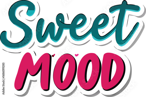 Sweet mood sticker featuring a cheerful face with a heart, conveying positivity and happiness.