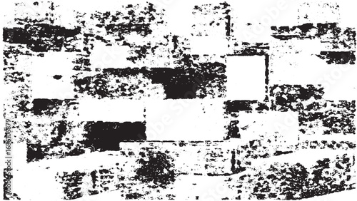 Wallpaper Mural Black and white grunge brick wall texture with distressed rough abstract surface design perfect for posters, wallpaper, print projects, urban artwork, and creative backgrounds Torontodigital.ca