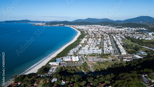 Aerial view of Jurerê Beach in Florianópolis, Brazil