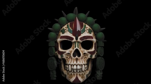 human skull symbolizing the god Mictlantecuhtli