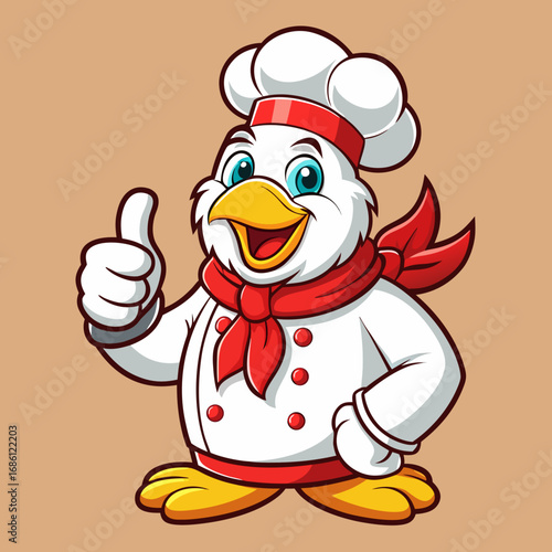 Happy Chef Chicken Thumbs Up for Delicious Recipes