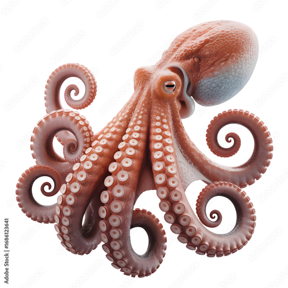 Fototapeta premium octopus isolated on white background