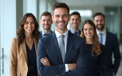 Successful business team. High quality