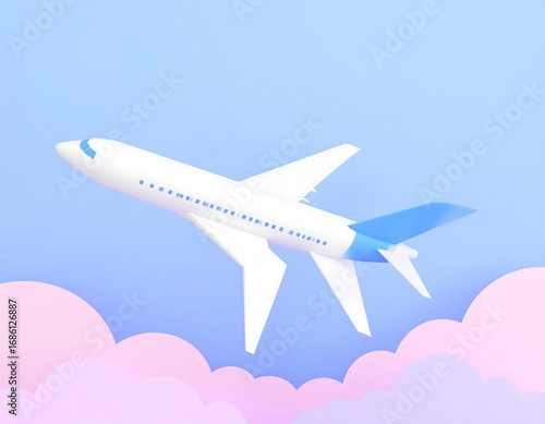 Wallpaper Mural Pastel airplane in the sky Torontodigital.ca