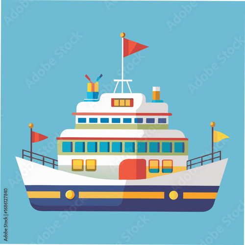 cruise ship illustration