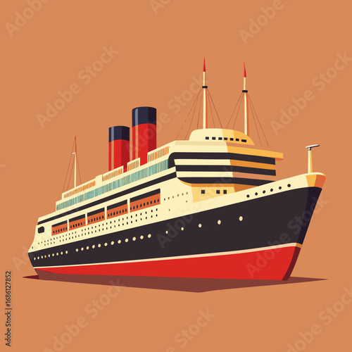 cruise ship illustration