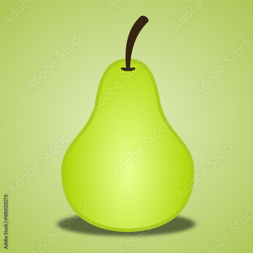 Minimalist Illustration of Harvest Pear