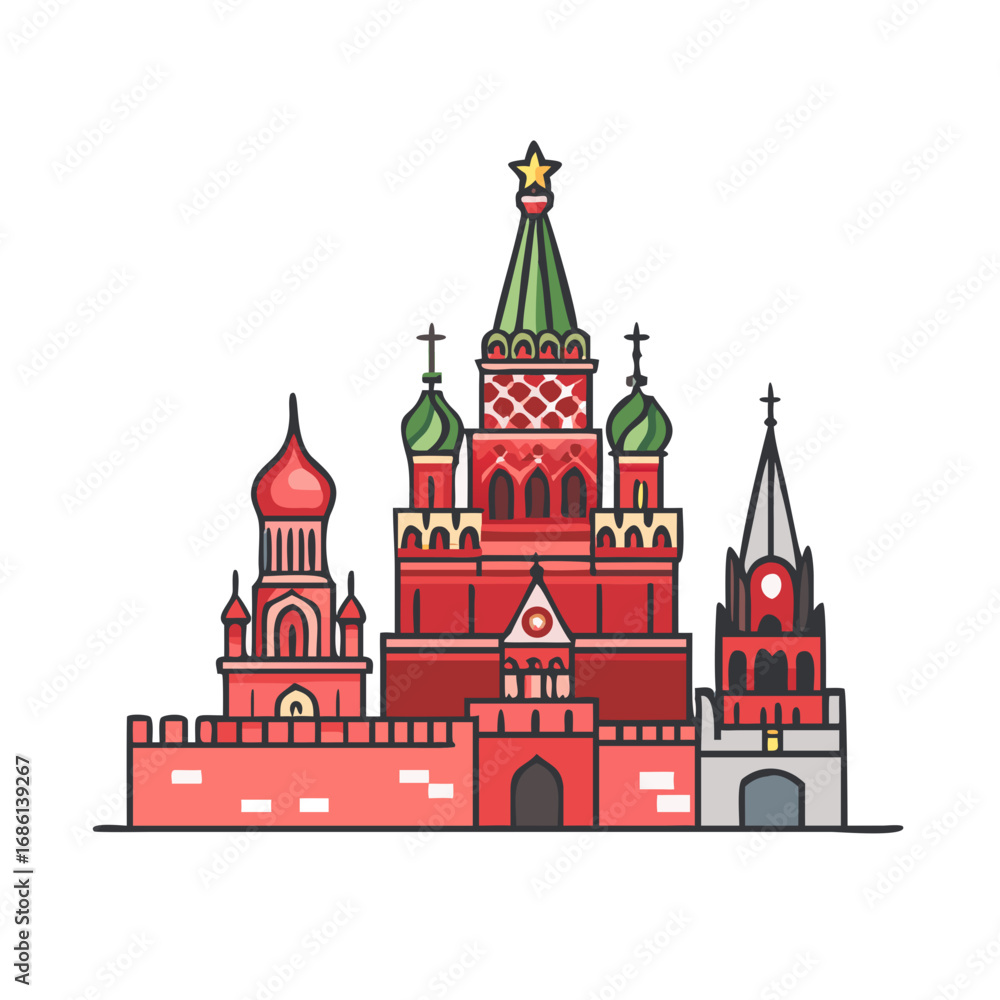Fototapeta premium red square moscow