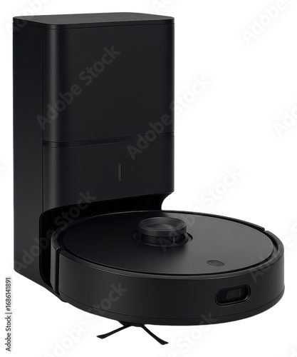 Modern Robotic Vacuum and Charging Station Set