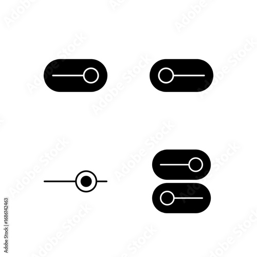 Toggle On Toggle Off Slider and Switch Icon Set for Web Dashboard Interface