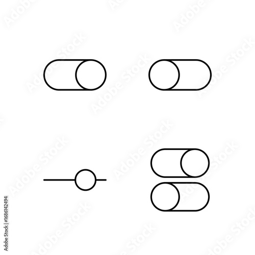 Toggle On Toggle Off Slider and Switch Icon Set for Web Dashboard Interface