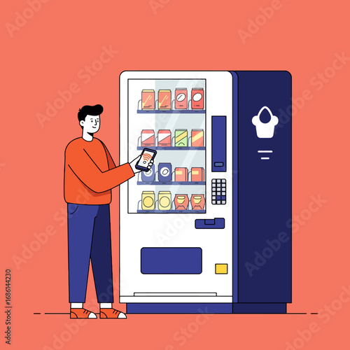 A person using a vending machine to select snacks and drinks.