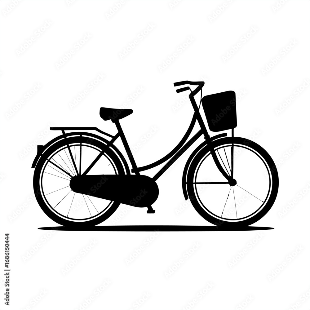 Fototapeta premium Cycle silhouette set minimal vehicle vector pack for print digital art advertising and branding